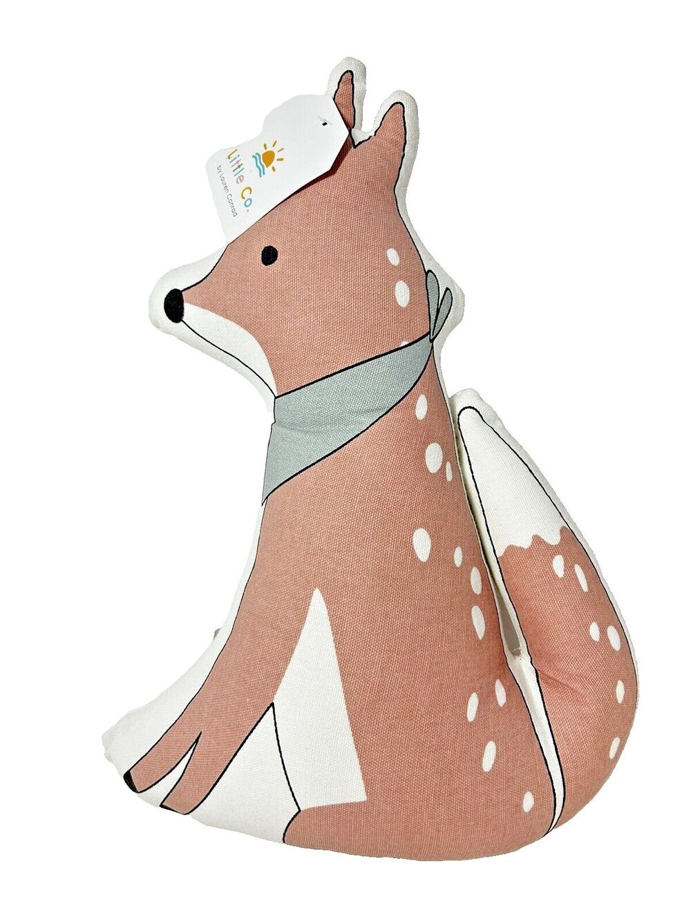 Little Co. By Lauren Conrad Canvas Fox Shaped Decorative Accent Pillow 12x16”